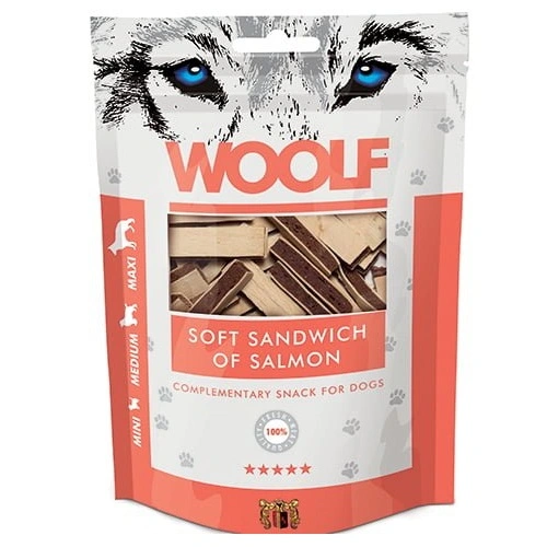 Woolf Hundesnack Blød Sandwich med Laks